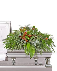 Verdant Farewell Casket Spray from Brennan's Florist and Fine Gifts in Jersey City